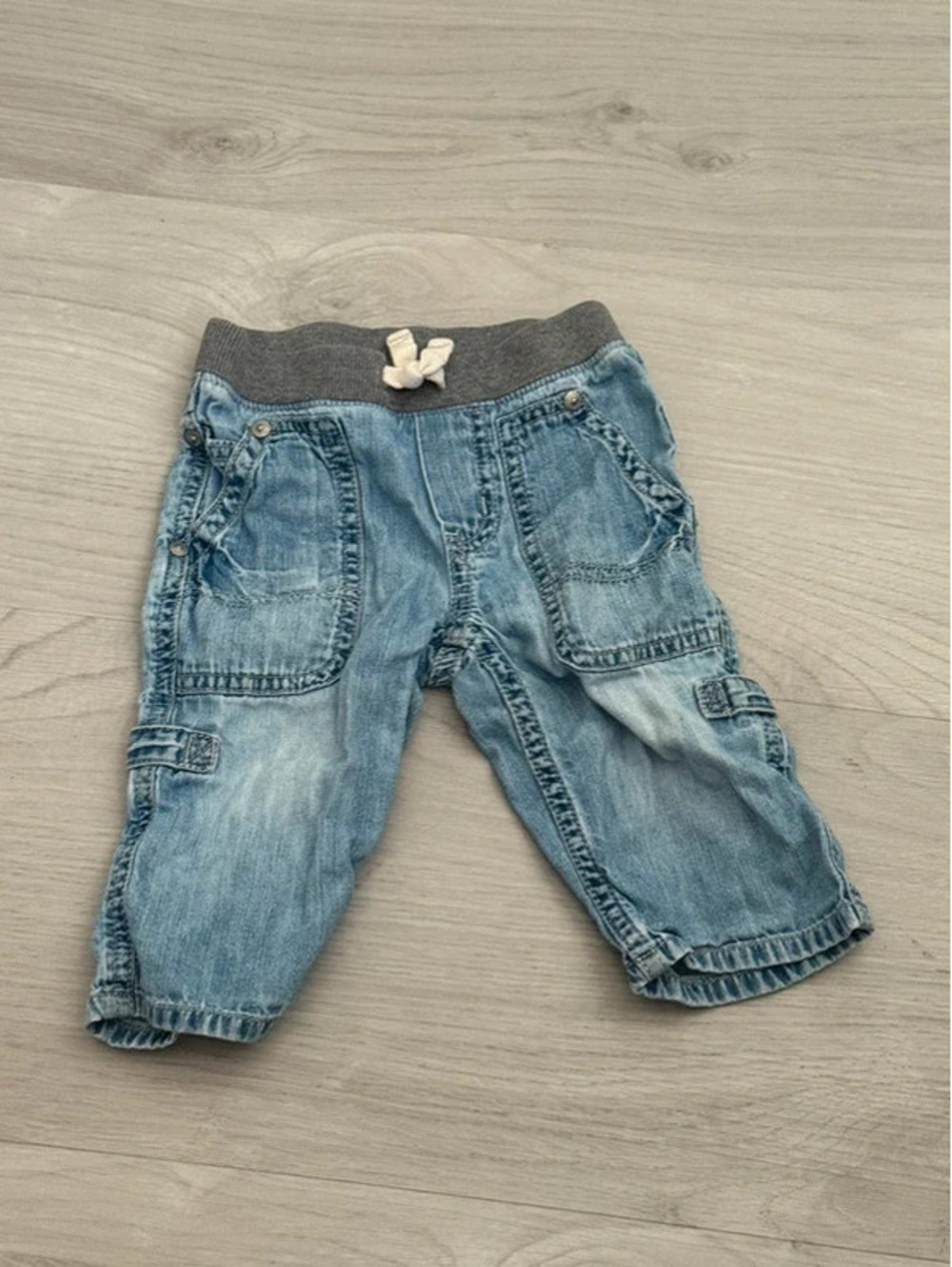babyGap Baby Boys Light Wash Denim Pull-On Jogger Jeans (6-12 Months)